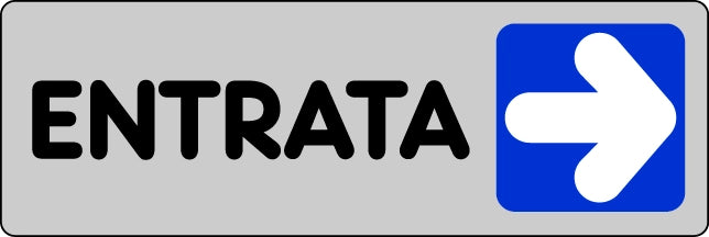 ETICHETTA SEGNALETICA ENTRATA A DESTRA- 10 pezzi