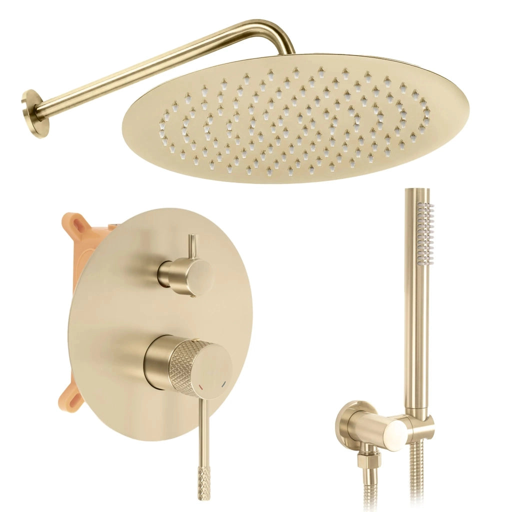 Set Doccia Da Incasso Rea Venti Gold + Box
