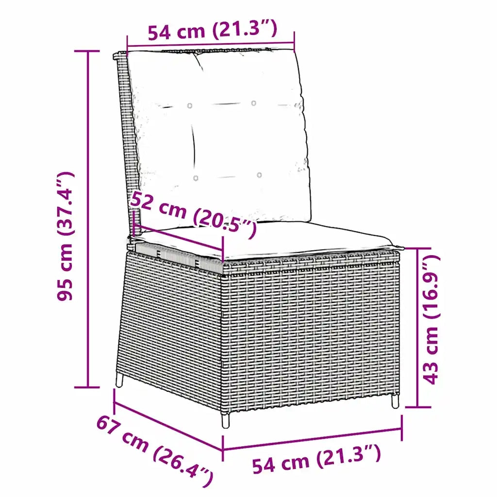 vidaXL Divano da giardino con cuscino Beige Poly Rattan