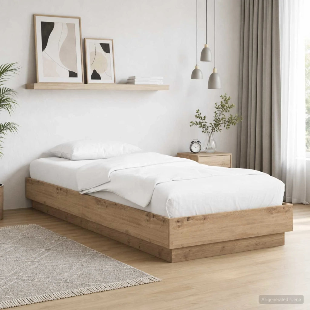 Letto con LED Rovere Artigianale 80 x 200 cm 8009010