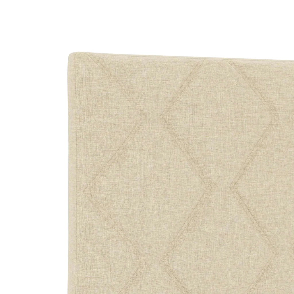Letto box spring con materasso Crema 120 x 190 cm Tessuto 3452640
