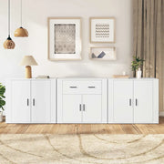 Credenze 3 pz Bianco in Legno Multistratocod mxl 77345