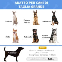 Lettino per Cani di Taglia Grande Fino a 50kg, Metallo e Tessuto Oxford, 122x92x23 cm, Marrone