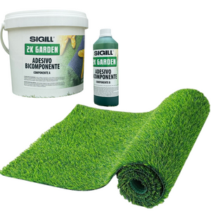 Rotolo prato erbabella 2 mt x 10 mt fili 25 mm adesivo fissaggio incluso