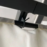 Pergola Gazebo da Giardino 3.96x2.96m con Tettuccio Retrattile e Struttura in Alluminio