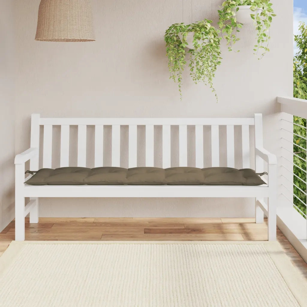Cuscino Panca da Giardino-Cuscini per panchina da esterno Tortora M¨¦lange 180x50x7cm in Tessuto
