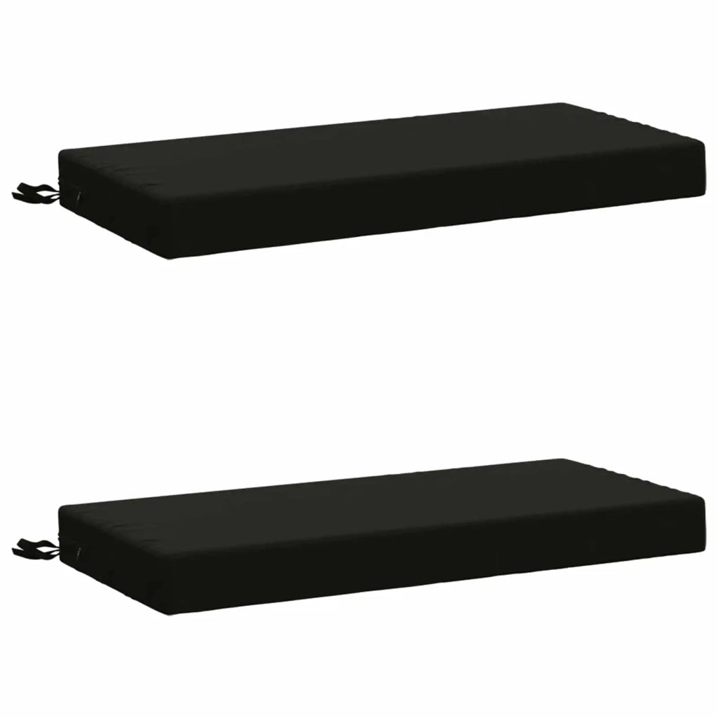 Cuscini per Panchina a 2 Pezzi SOEST 2 pz 100% Poliestere Nero 949517