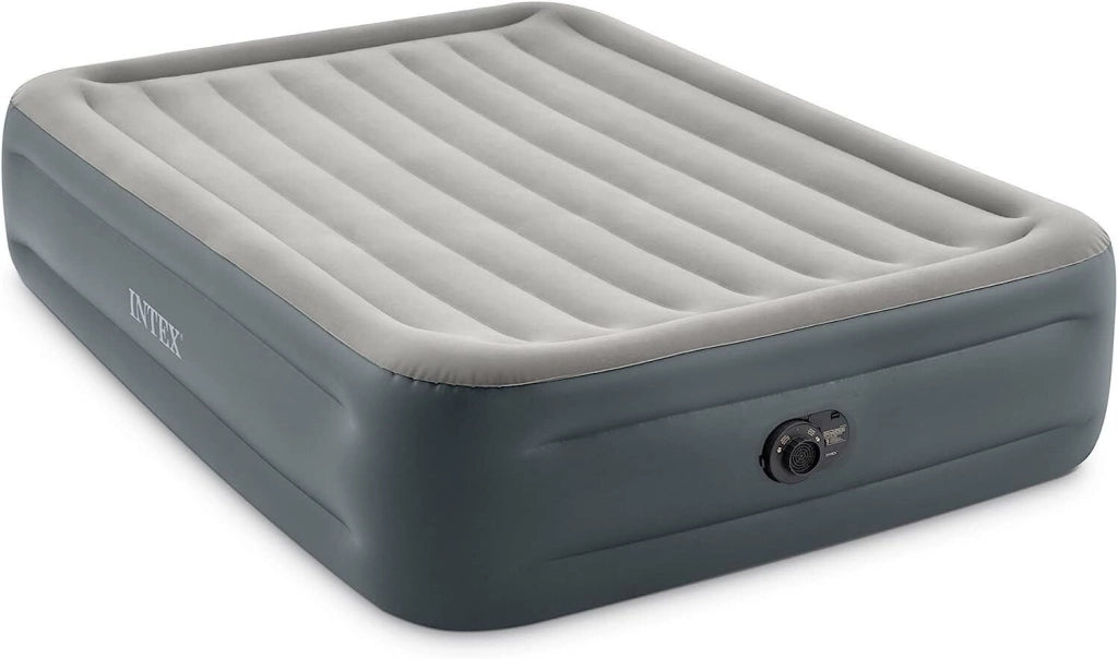 Intex 64126ND Materasso Dura-Beam Essential Rest Matrimoniale con Pompa Elettrica Incorporata 152x203x46 cm Single Matrimoniale Versione 2023