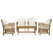 Set Divani da Giardino 5 pz con Cuscini in Massello di Acacia 3057978