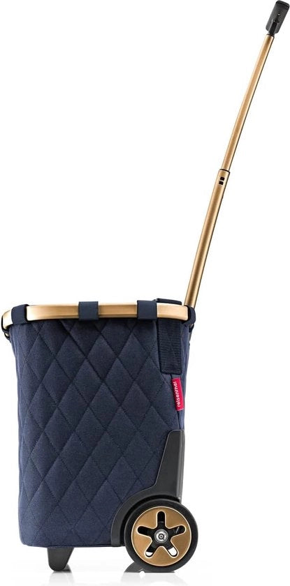 Carrierauricola Midnight Gold Carrello per spesa portatile con telaio in alluminio robusto, cinturino per spalla e tasca interna rimovibile in mesh