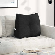 Cuscino per Schiena Nero 60 x 24 x 50 cm Tessuto