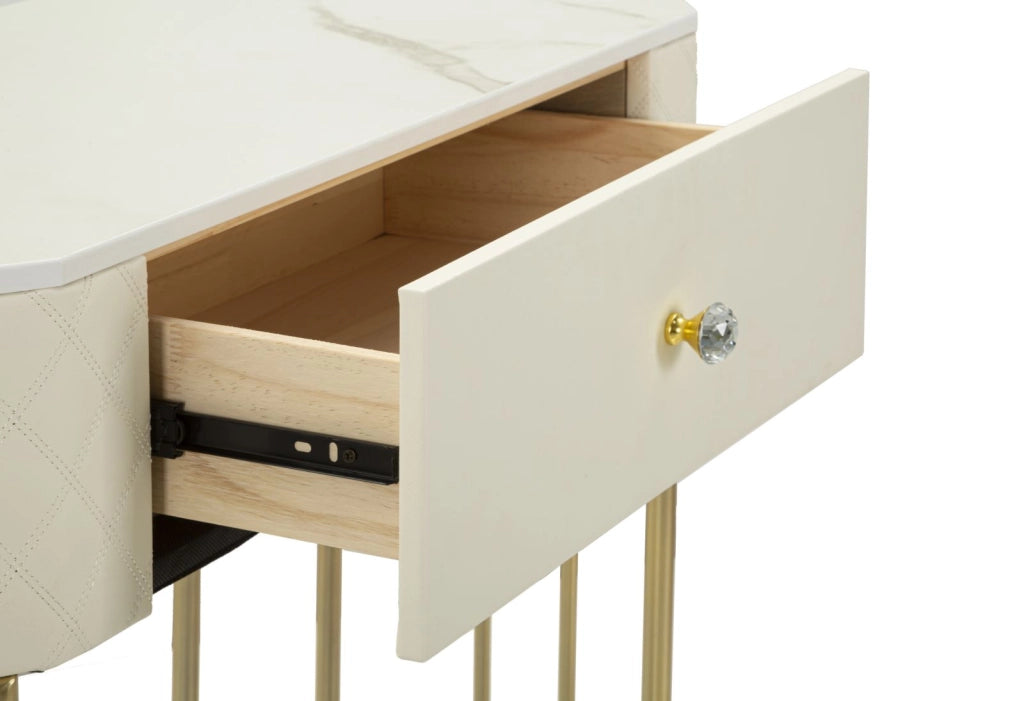 Console Sharon 100x40x75 cm in Pino e MDF e Metallo e Plastica
