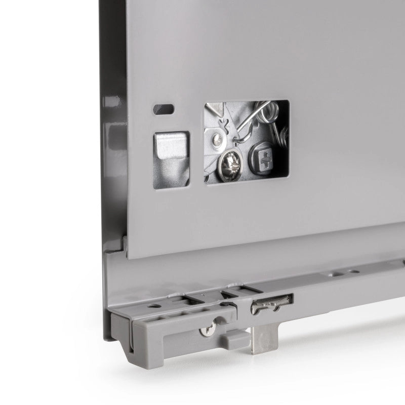 Cassetto esterno Vertex con regolazione 3D altezza 93mm, 40kg, profondità 300mm, Acciaio, Grigio antracite
