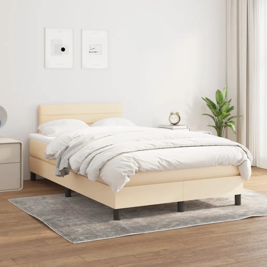 Giroletto a Molle con Materasso Crema 120x190 cm in Tessutocod mxl 92027