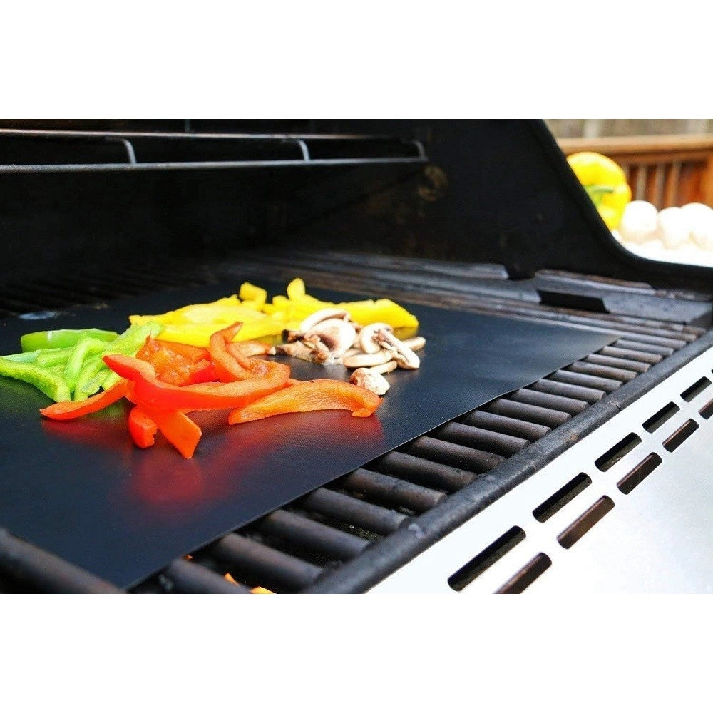 Trade Shop - Set 6pz Tappetini In Teflon Per Griglia Barbecue 40x33 Cm Riutilizzabili 7823804 -