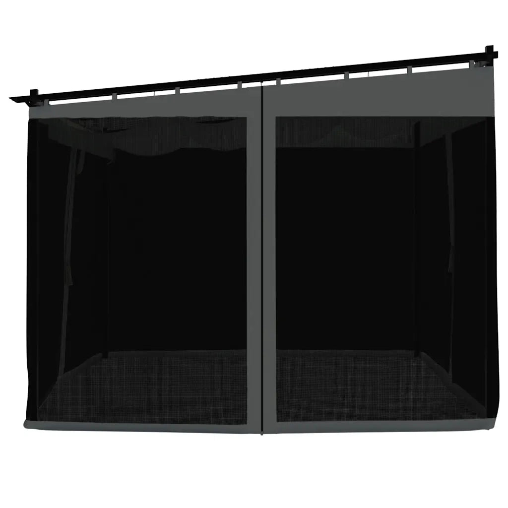 Gazebo | Pergolato con Pareti in Rete Antracite 3x3 m in Acciaio
