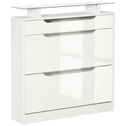 Armadio per scarpe con cassetti ¨C zephmum ¨C 89x23x96 cm bianco