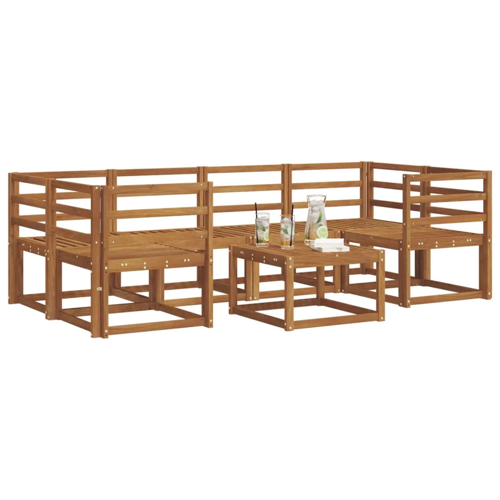 Set di divani da esterno 7 pcs Naturale