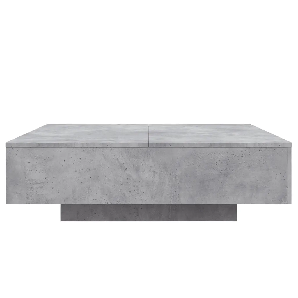 Tavolino salotto | Tavolino da caff¨¨ | Tavolino da Soggiorno Grigio Cemento 100x100x31 cm Legno Multistrato