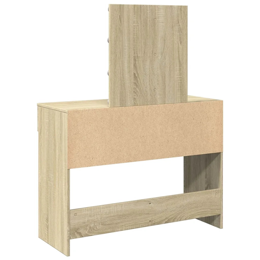 vidaXL Toeletta con LED Rovere Sonoma 100x40x130 cm