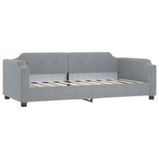 Letto singolo | Letto per adulti | Letto da Giorno Grigio Chiaro 90x190 cm in Tessuto