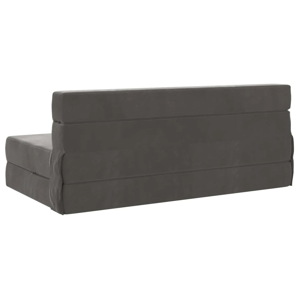 Divano Letto Pieghevole Grigio Scuro 152 x 86,5 x 60 cm Tessuto