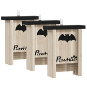 Set di 3 casette per pipistrelli, ideali per giardini, frutteti e fattorie, facili da appendere, 18 x 6 x 22,5 cm.