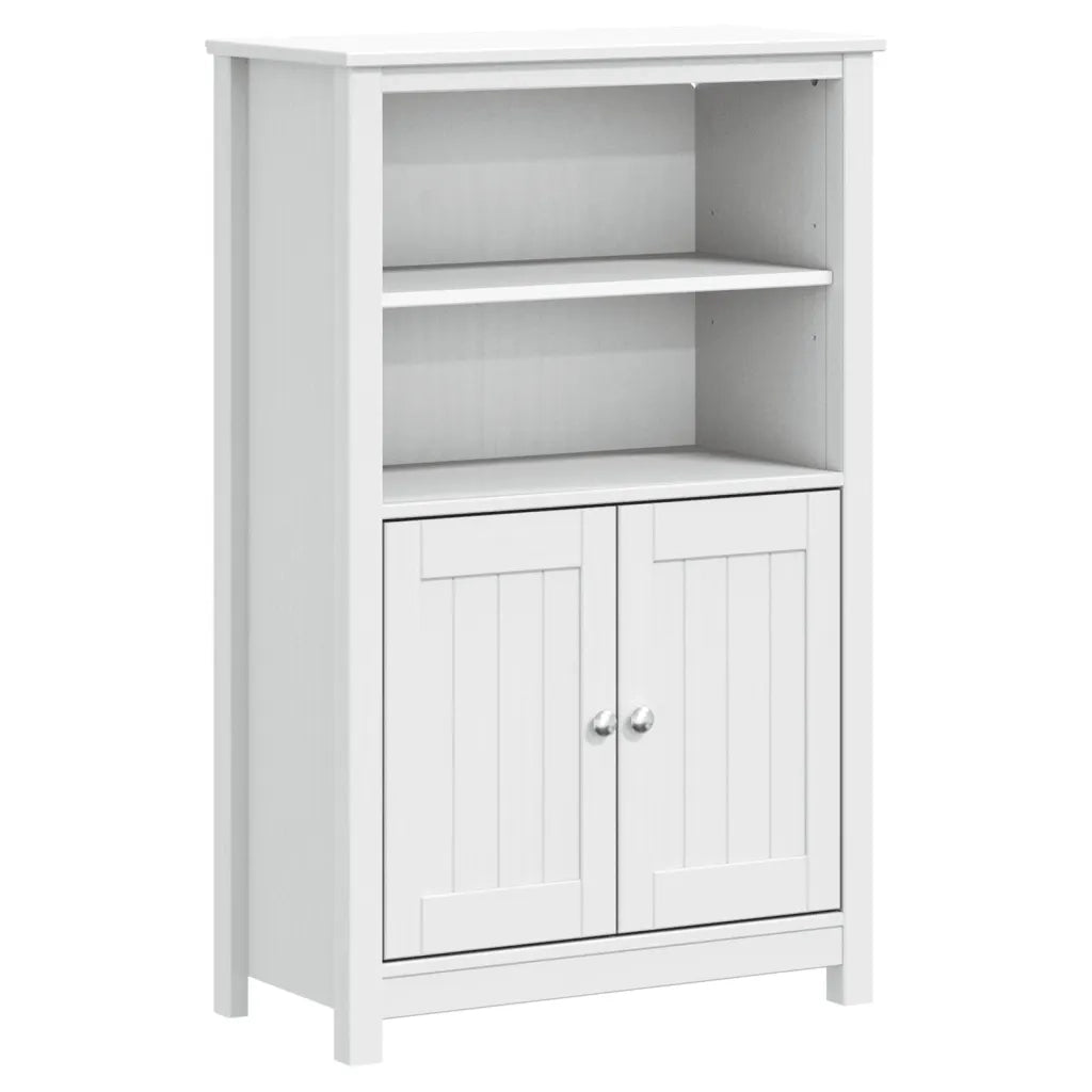 Set Mobili da Bagno 3 pz BERG Bianco in Legno Massello di Pino