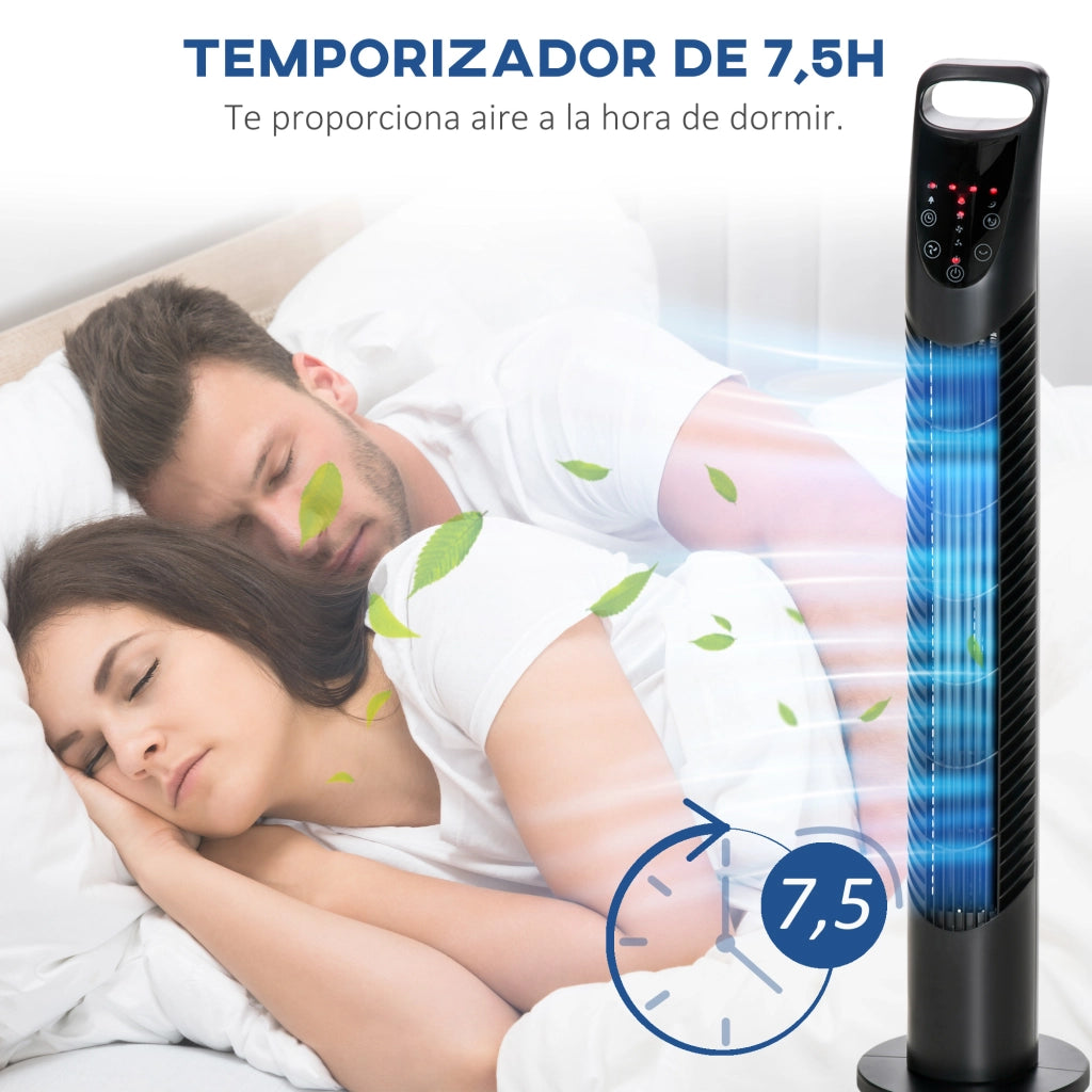 Ventilatore a Torre ¨C zephmum ¨C Nero ?18x78,5cm
