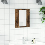 Mobile Bagno Specchio LED Rovere Fumo 40x12x45cm Multistratocod mxl 122366
