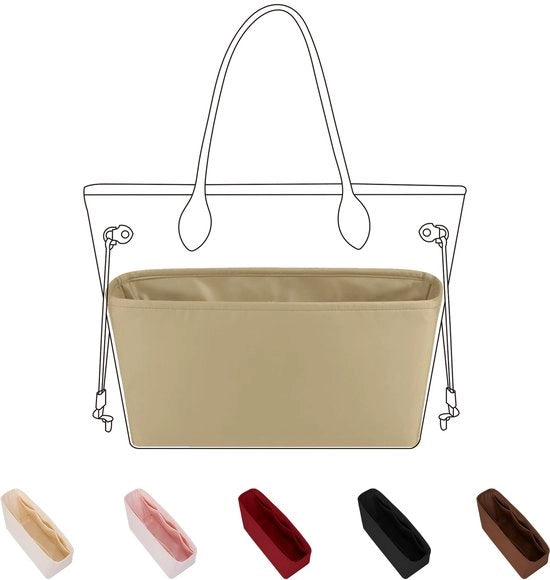 Accessori Tasorganizzatore, Borsa in Seta per Borse Neverfull BB/PM/MM/GM, Accessorio Tas-in-Borsa in Pelle per Borse da Donna (Trench, Neverfull GM)