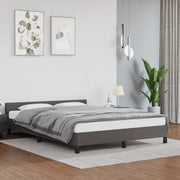Giroletto con Testiera senza Materasso Grigio 140x190 cm 347499