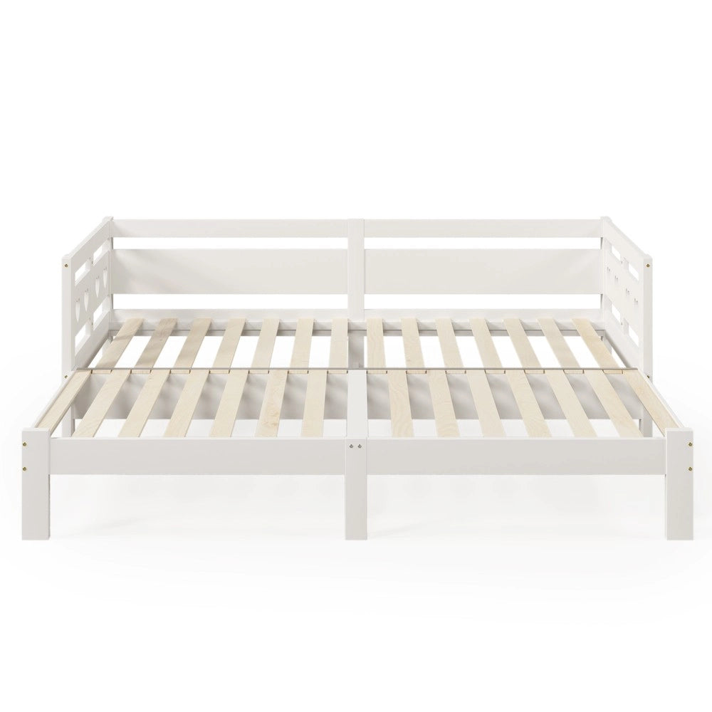 Letto Singolo Estraibile in Pino Massello Bianco ¨C MINIMAL ¨C 90x200