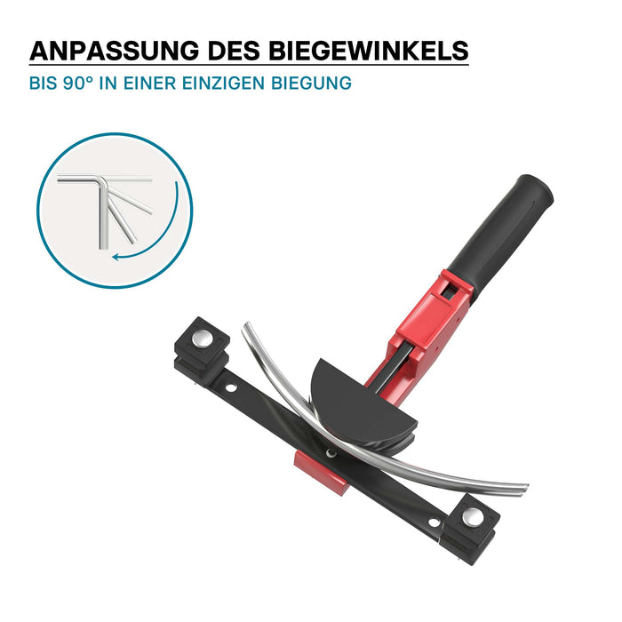 Curvatubi manuale 14-32 mm raggio di curvatura fino a 90° Utensile piegatubi