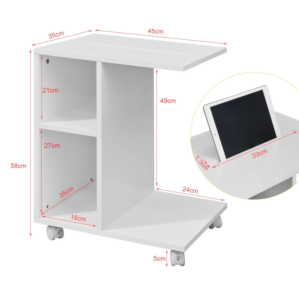 Tavolino Consolle su rotelle,Tavolino da divano,Bainco,FBT48-W