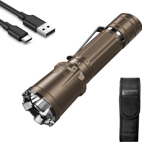 Lanterna Militare - Lanterna LED Ricaricabile - Multi Funzione - Impermeabile - per Casa, Campeggio, Emergenze