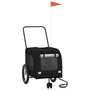 Rimorchio da Bici per Animali Nero Oxford e Ferro CFW4417641