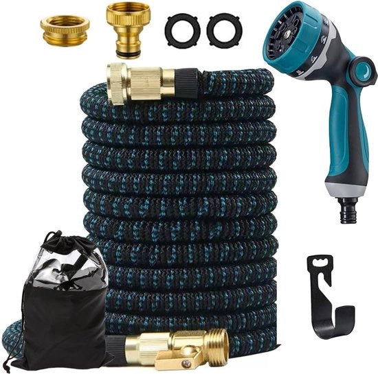 Serpentino estensibile per giardino 225 m - tubo flessibile per lavaggio auto e irrigazione giardino