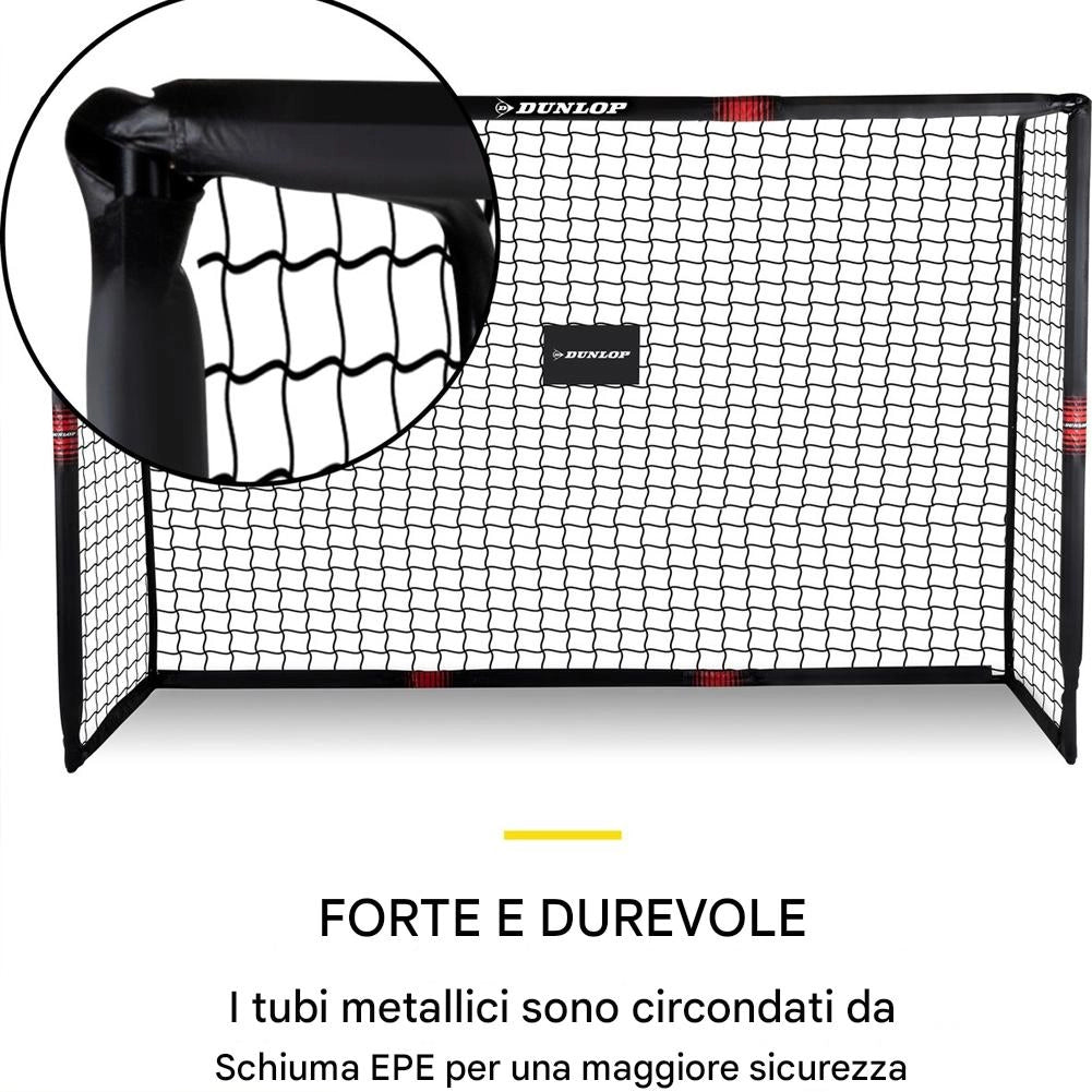 Porta da Calcio per Allenamento da Esterno Rete Rivestita Antiurto 240x160x85 cm