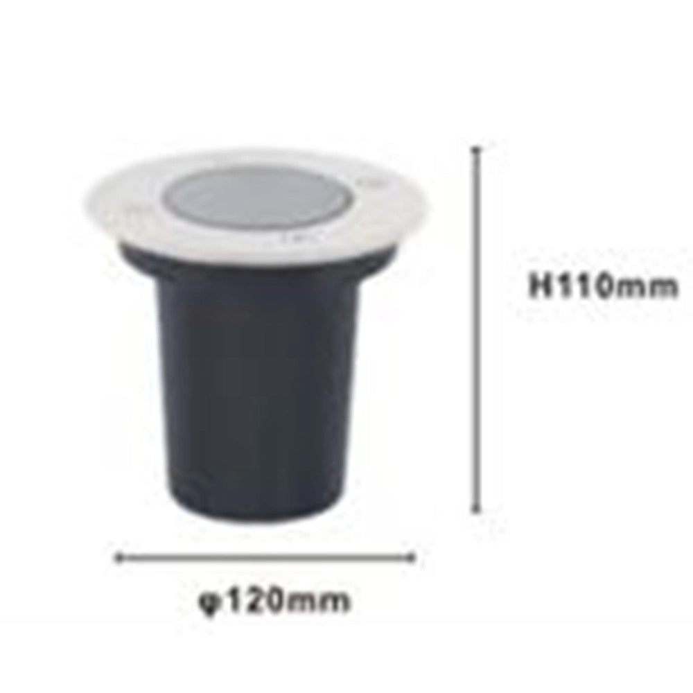 Trade Shop - Faretto Da Incasso Nero Lampadina Attacco Gu10 In Alluminio Acciaio ⌀120mm 33603 -