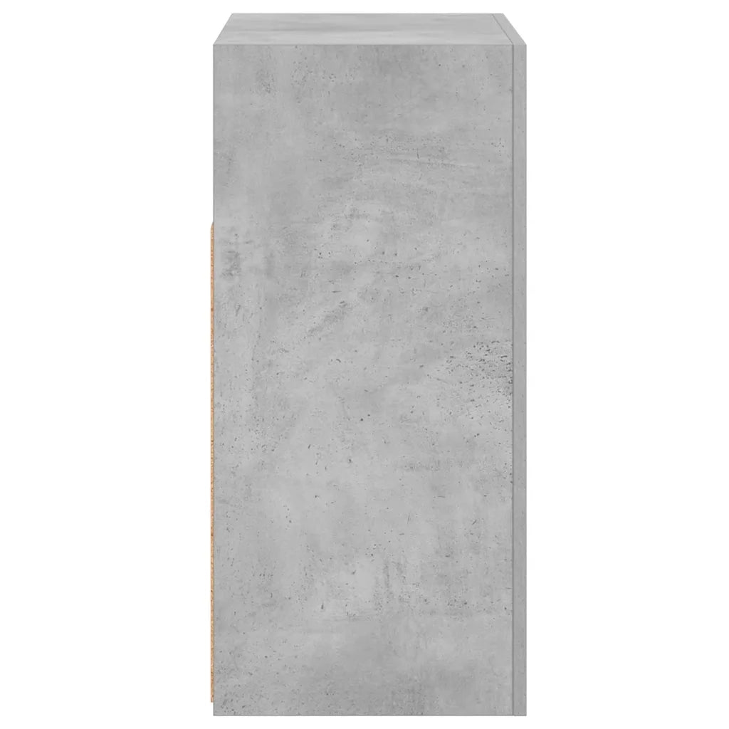Credenza | Madia | Buffet da pranzo | Armadio da pranzo con Luci LED Grigio Cemento 80x35x75 cm
