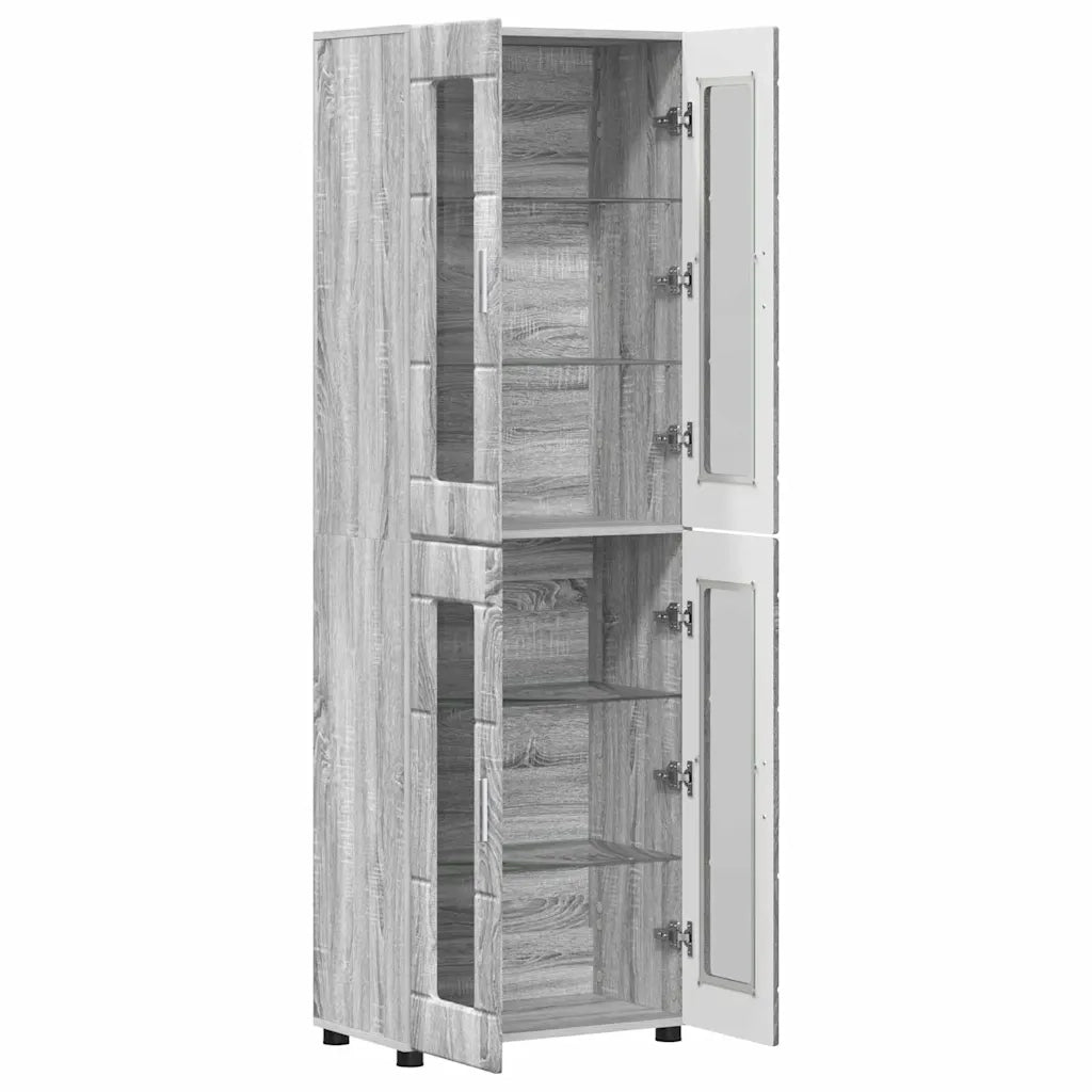 Credenza con lo scaffale FLORIN Grigio Sonoma 60 x 35 x 182 cm 3397910