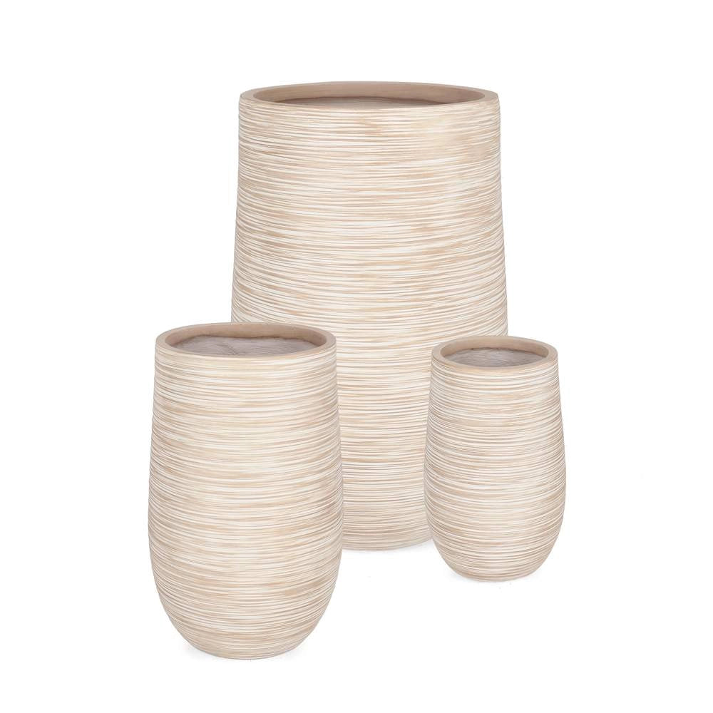 Porta Vaso Alto da Esterno in Terracotta Sbiancato Scratchy Bizzotto Formato: M