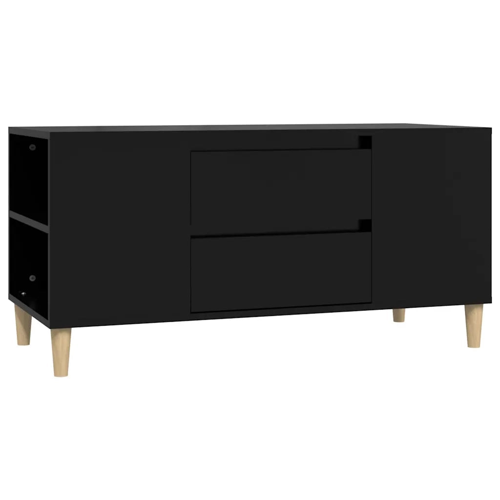 Mobile Porta TV-Mobile per TV-Credenza TV Nero 102x44,5x50 cm in Legno Multistrato 423849