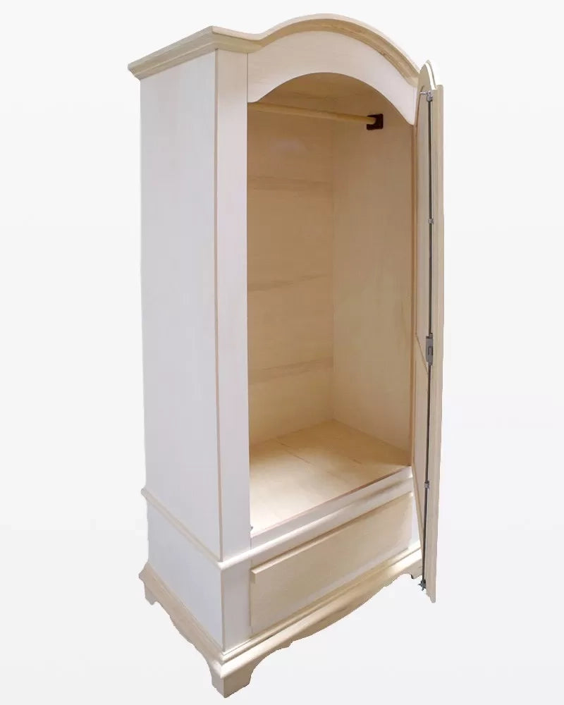armadio in legno 1 porta 1 cassetto grezzo 96x56x196 - Mobili 2G