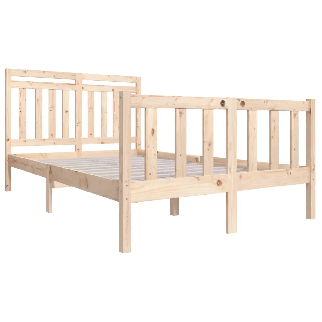Letto matrimoniale | Letto per adulti | Giroletto in Legno Massello 140x200 cm