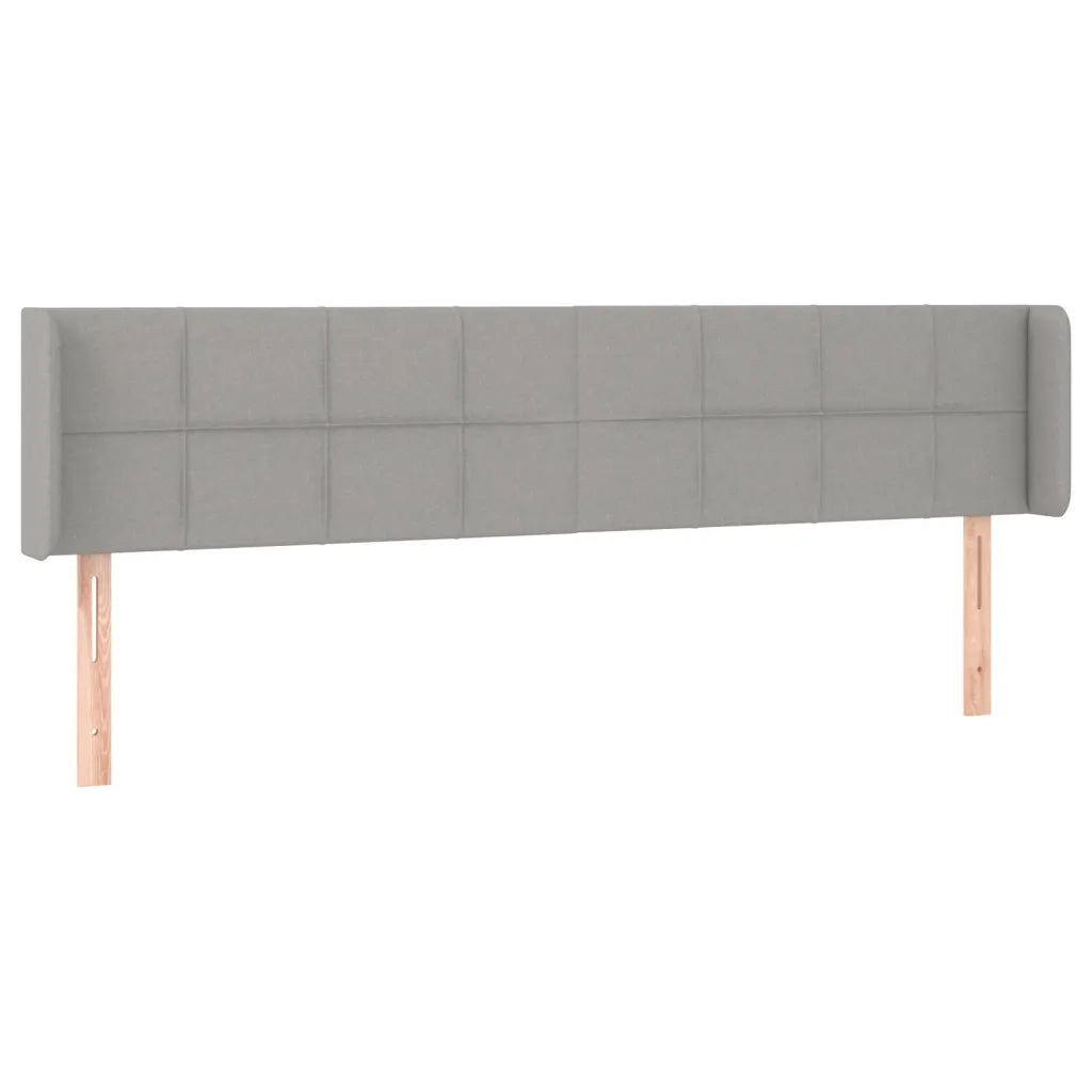 Testiera ad Orecchio Grigio Chiaro 203x16x78/88 cm in Tessuto 3118790