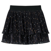 Gonna da Bambina a Strati con Design Arricciatura Nera 128 CFW5807486