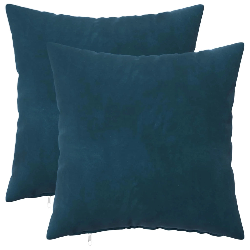Cuscino con cuscino HEERLEN 2 pz Blu Velluto 926437