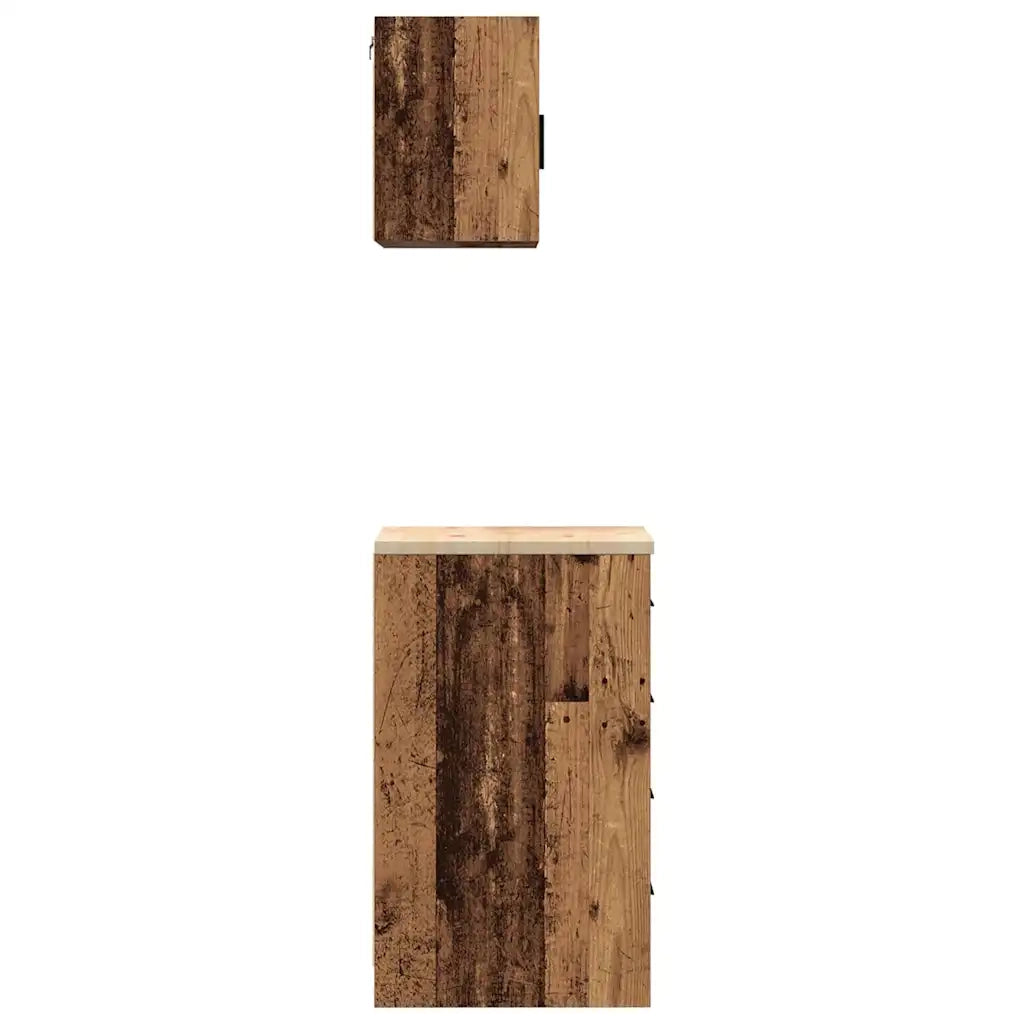 Armadi da Garage 2 pz Legno Antico in Legno Multistrato 3328330